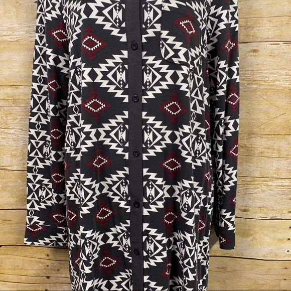 Pendleton tribal Aztec print button up shirt dress size medium - Picture 10 of 16